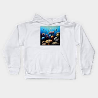 Sea creatures #1 Kids Hoodie